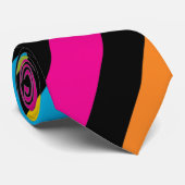 Neon BrightStor mode kleurrijk ontwerp 7 Stropdas (Opgerold)
