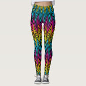 Neon BrightStor mode kleurrijk ontwerp Leggings (Voorkant)