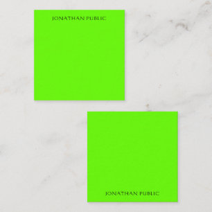 Neon Briljante, heldere, groene kleur, getypte Sja Notitiekaartje