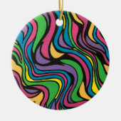 Neon Brook-Psychedelic Abstract Art Keramisch Ornament (Voorkant)