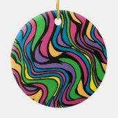 Neon Brook-Psychedelic Abstract Art Keramisch Ornament (Achterkant)