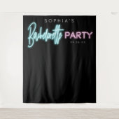Neon Bruidsfeest Backdrop Wandkleed (Voorkant)