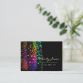 Neon Brush Strokes Visitekaartje (Staand voorkant)