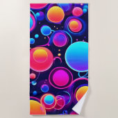 Neon Bubble Pattern Strandlaken (Voorkant)