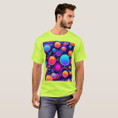 Neon Bubble Pattern T-shirt (Voorkant volledig)