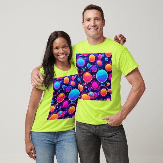 Neon Bubble Pattern T-shirt (Unisex)