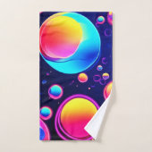Neon Bubble Universe Bad Handdoek (Handdoek)