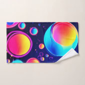 Neon Bubble Universe Bad Handdoek (Handdoek)