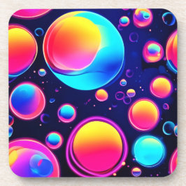 Neon Bubble Universe Bier Onderzetter