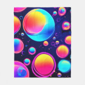 Neon Bubble Universe Fleece Deken (Voorkant)