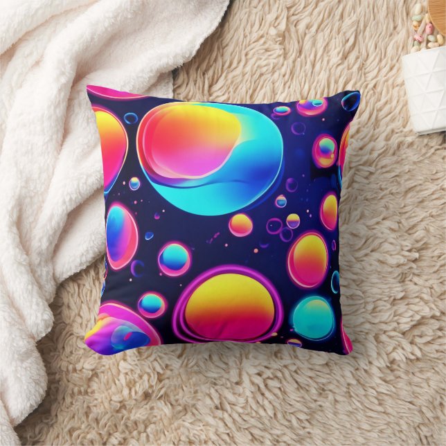 Neon Bubble Universe Kussen (Deken)