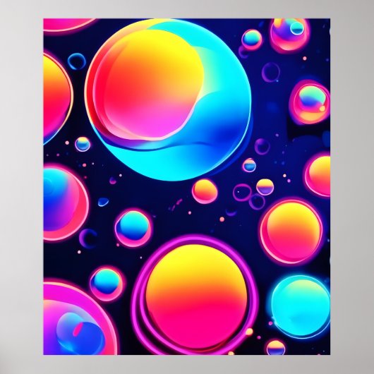 Neon Bubble Universe Poster (Voorkant)