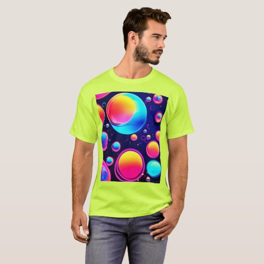 Neon Bubble Universe T-shirt (Voorkant volledig)