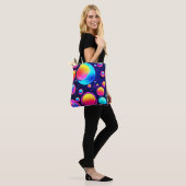 Neon Bubble Universe Tote Bag (Op model)
