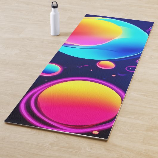 Neon Bubble Universe Yogamat (In situ)
