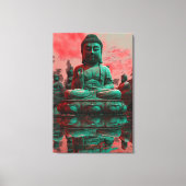 Neon Buddha Canvas Afdruk (Voorkant)