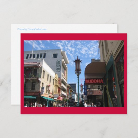 Neon Buddha Chinatown San Francisco Briefkaarten (Voorkant / Achterkant)