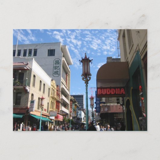 Neon Buddha Chinatown San Francisco Briefkaarten (Voorkant)