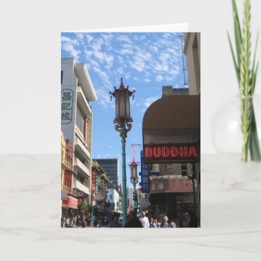 Neon Buddha San Francisco Note of Wenskaart Kaart (Voorkant)