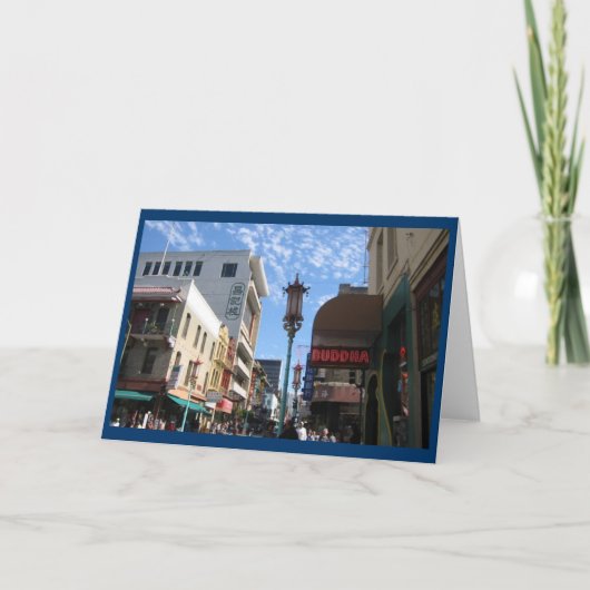 Neon Buddha San Francisco Note of Wenskaart Kaart (Voorkant)