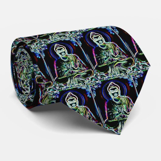 Neon Buddha Stropdas (Opgerold)