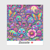 Neon bug invasie sticker (Vel)