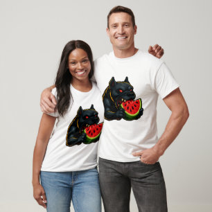 Neon Bulldog & Watermeloen T-Shirt – Zomer Vibes E