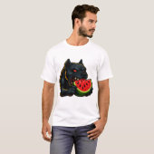 Neon Bulldog & Watermelon T-Shirt – Summer Vibes E (Voorkant volledig)