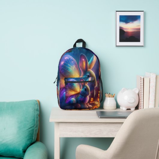 Neon Bunny Bedrukte Rugzak (Insitu)