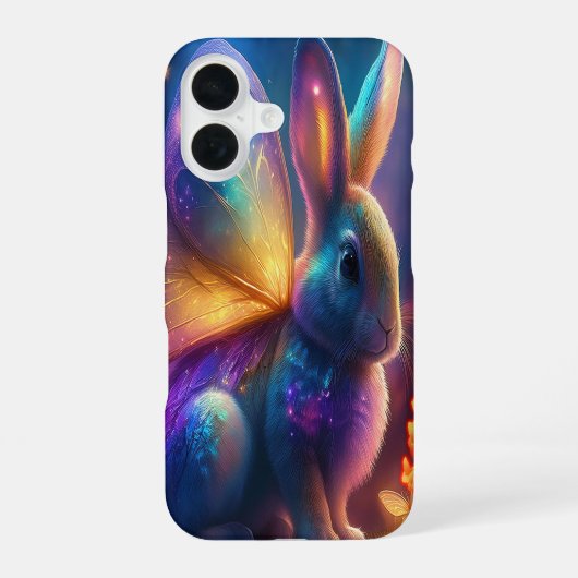 Neon Bunny iPhone 16 Hoesje (Achterkant)