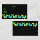 Neon Butterflies Profielkaart Visitekaartje (Voorkant / Achterkant)