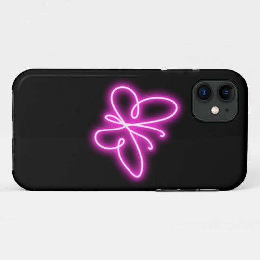Neon butterfly Case-Mate iPhone case (Achterkant (horizontaal))