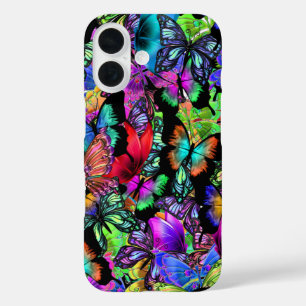 Neon Butterfly-Collectie iPhone 16 Hoesje