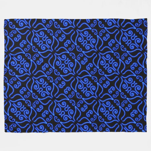 Neon Butterfly Fleece Deken (Voorkant (Horizontaal))