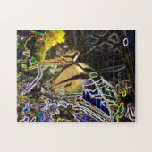 Neon Butterfly Legpuzzel (Horizontaal)