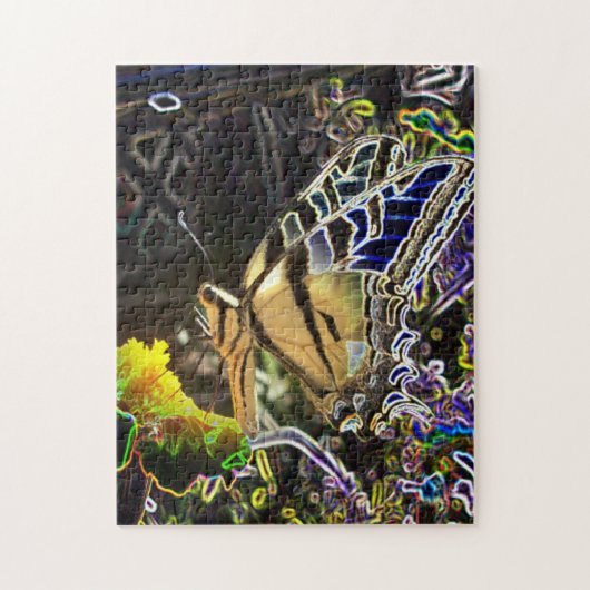 Neon Butterfly Legpuzzel (Verticaal)