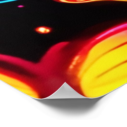 Neon Butterfly Pattern Poster (Hoek)