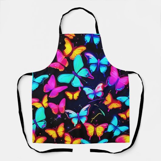 Neon Butterfly Pattern Schort (Voorkant)