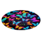 Neon Butterfly Pattern Snijplank (Hoek)