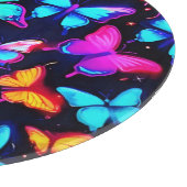 Neon Butterfly Pattern Snijplank (Hoek)