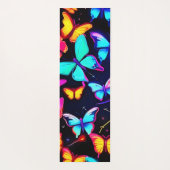 Neon Butterfly Pattern Yogamat (Achterkant)