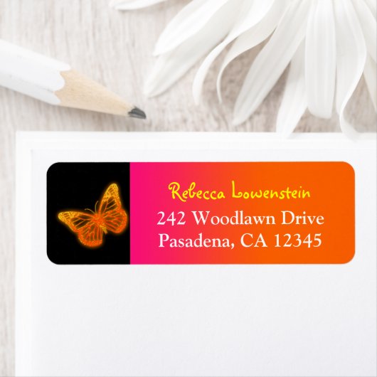 Neon Butterfly Return Label (Insitu)