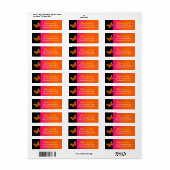 Neon Butterfly Return Label (Full Sheet)