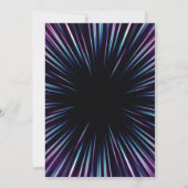 Neon Butterfly Zwart Paarse Meisje Verjaardag Spaa Kaart (Achterkant)