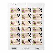 Neon Cactus Retouradreslabel Etiket (Full Sheet)