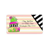 Neon Cactus Return Address Label (Voorkant)