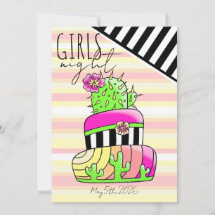 Neon Cactus Uitnodiging