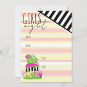 Neon Cactus Uitnodiging (Achterkant)