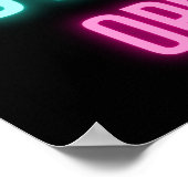 Neon Cafe Open Business Sign Poster (Hoek)