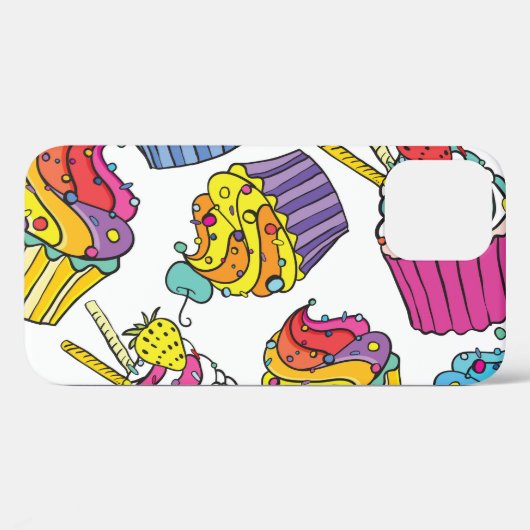 Neon Cakes: Pop Art Pattern. Case-Mate iPhone Case (Achterkant (horizontaal))